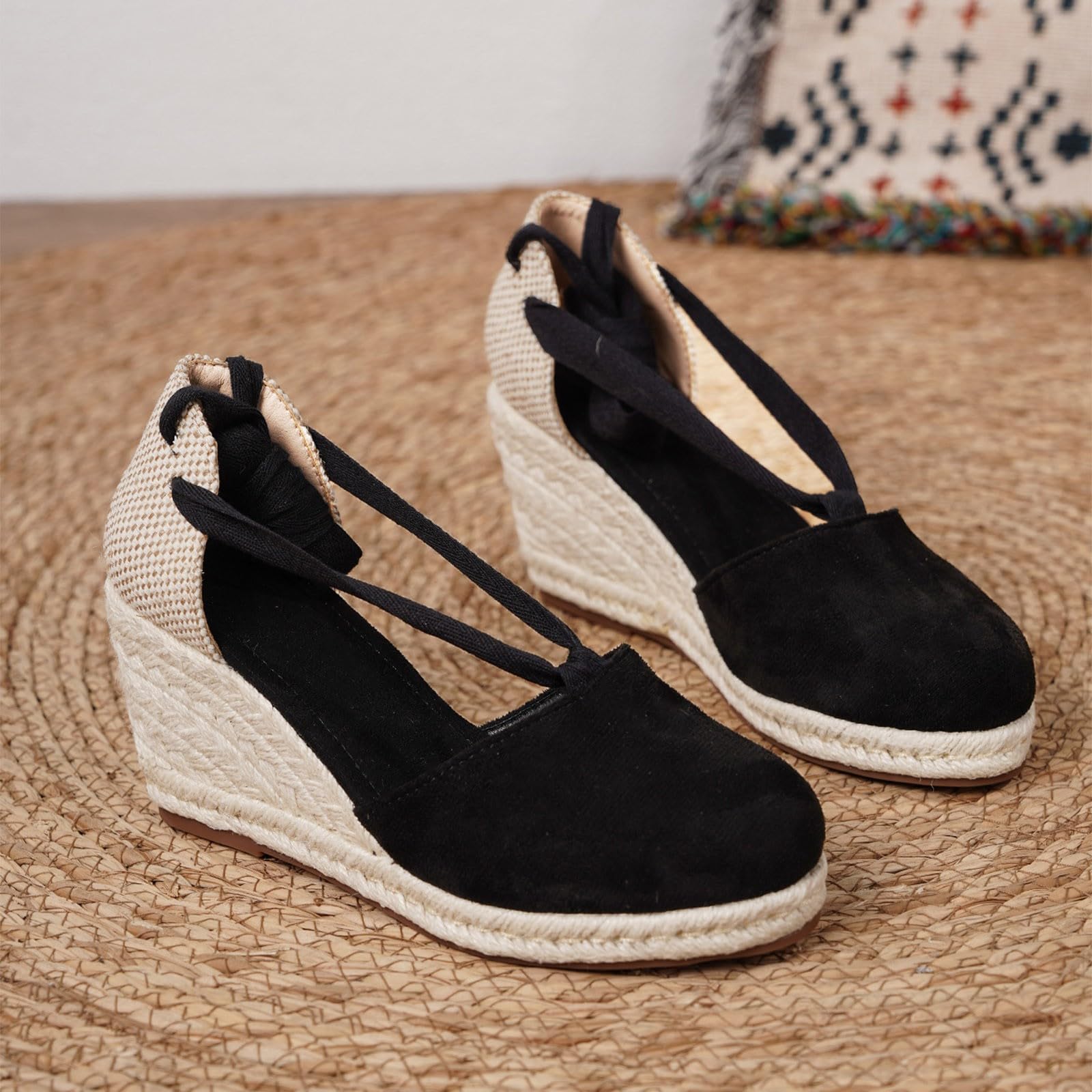 Sandali Donna Peep Toe Zeppa con Lacci per Matrimonio e Serate | Peep toe per stile, zeppa per altezza e comfort, Ideali per occasioni eleganti e ballo