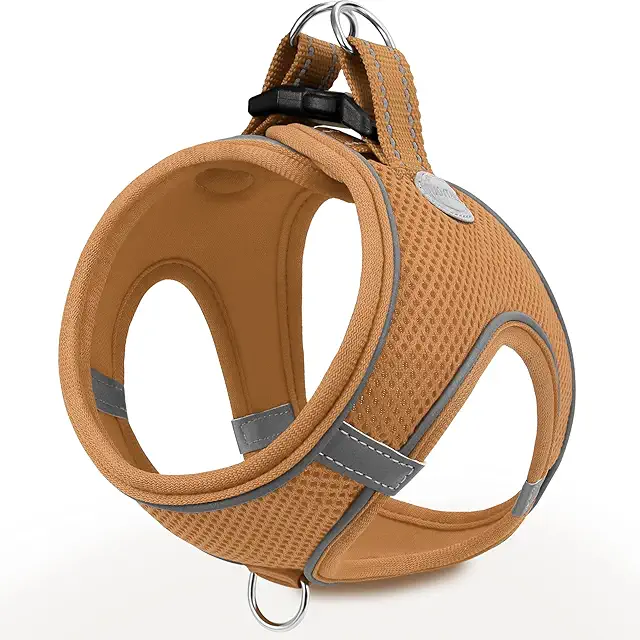 Joytale Dog Harness: Reflective, Breathable Mesh for Small Medium Dogs, Brown