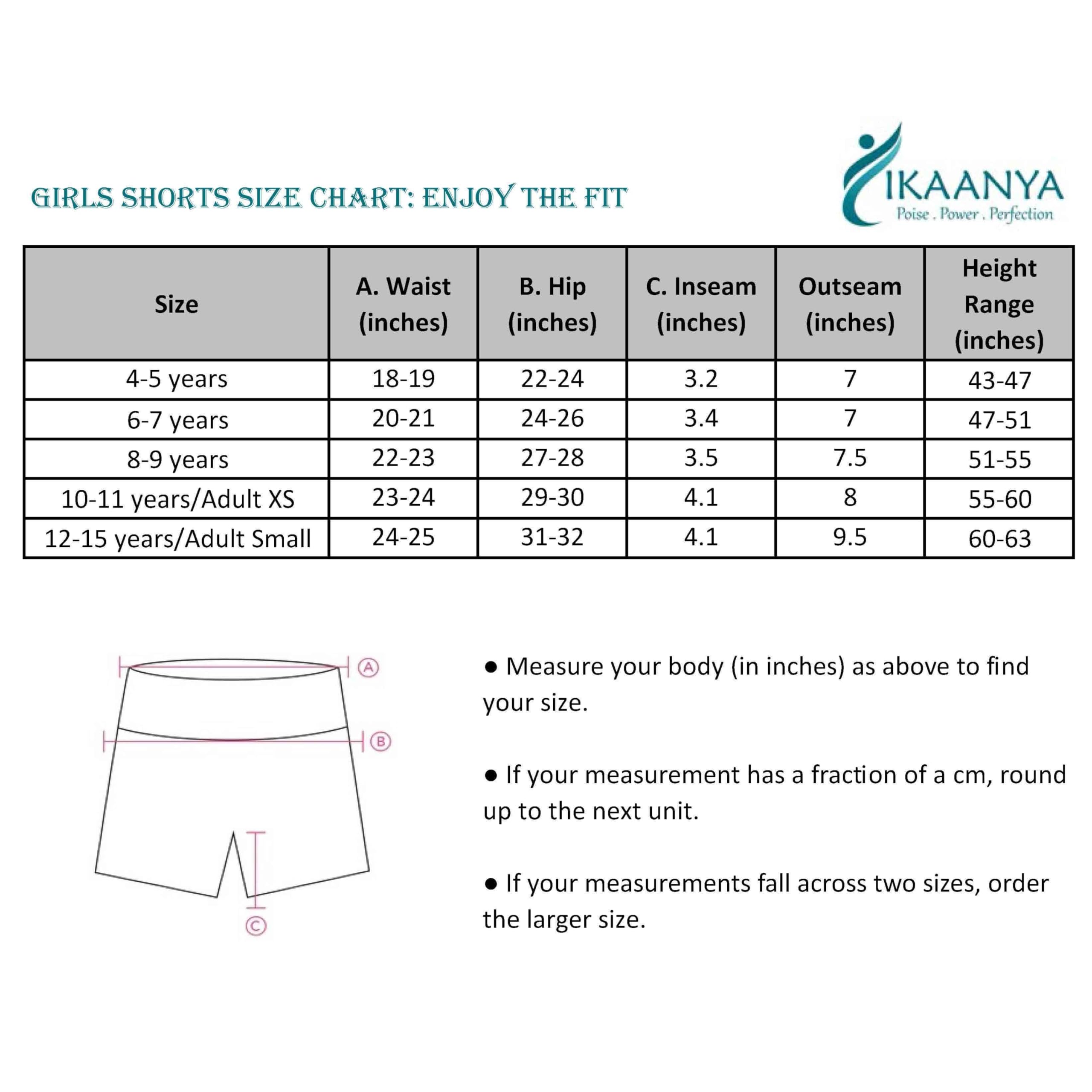 IKAANYA Girls or Women Snug Fit Micro Shorts for Gymnastics, Dance, Sports or Fitness (Matt Black, Adult Medium) 3