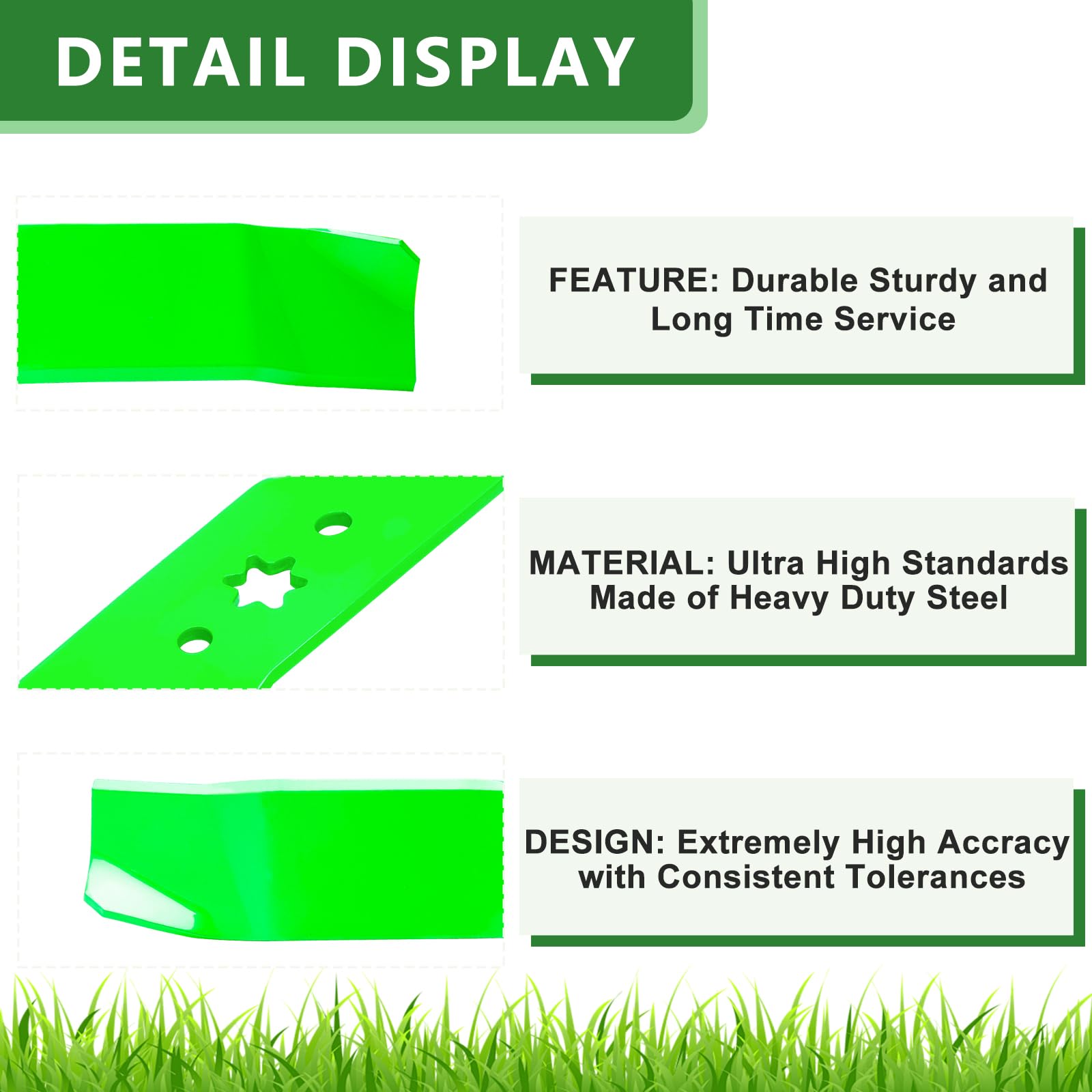 Paquete de 3 cuchillas de repuesto para cortacésped Bo Lens 742-04125 942-0611 942-04124 compatible con Cub Ca det to ro MTD LT1045 LT1046 LT1800 LX460 para cortacésped cubierta de 46 pulgadas