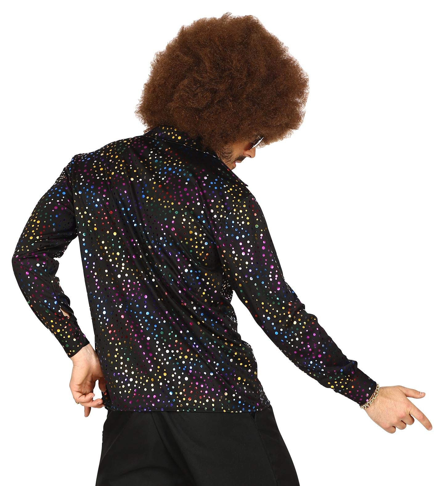 Chemisier Rétro Années 70 Femme - Costume Disco Haut Seventies Motif Losange L/XL