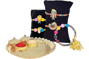 SATVIK Rakhi Combo Set of 5 Rakhis for Family
