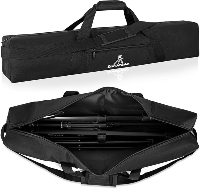 TORIBIO Tripod Carrying Case, 29x4.5x4.5in Heavy Duty Tripod Bag with Shoulder Straps and Handles, Multifunctional Monopod Case for Music Stand, Lights, Speakers, Cameras, Booms, Microphone Stands