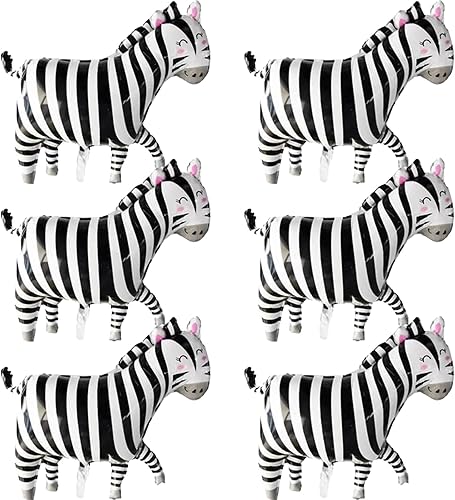Vista 67 de Globos de abeja, 6 piezas de globos de aluminio con forma de helio para fiesta de animales de dibujos animados para selva safari temática telón