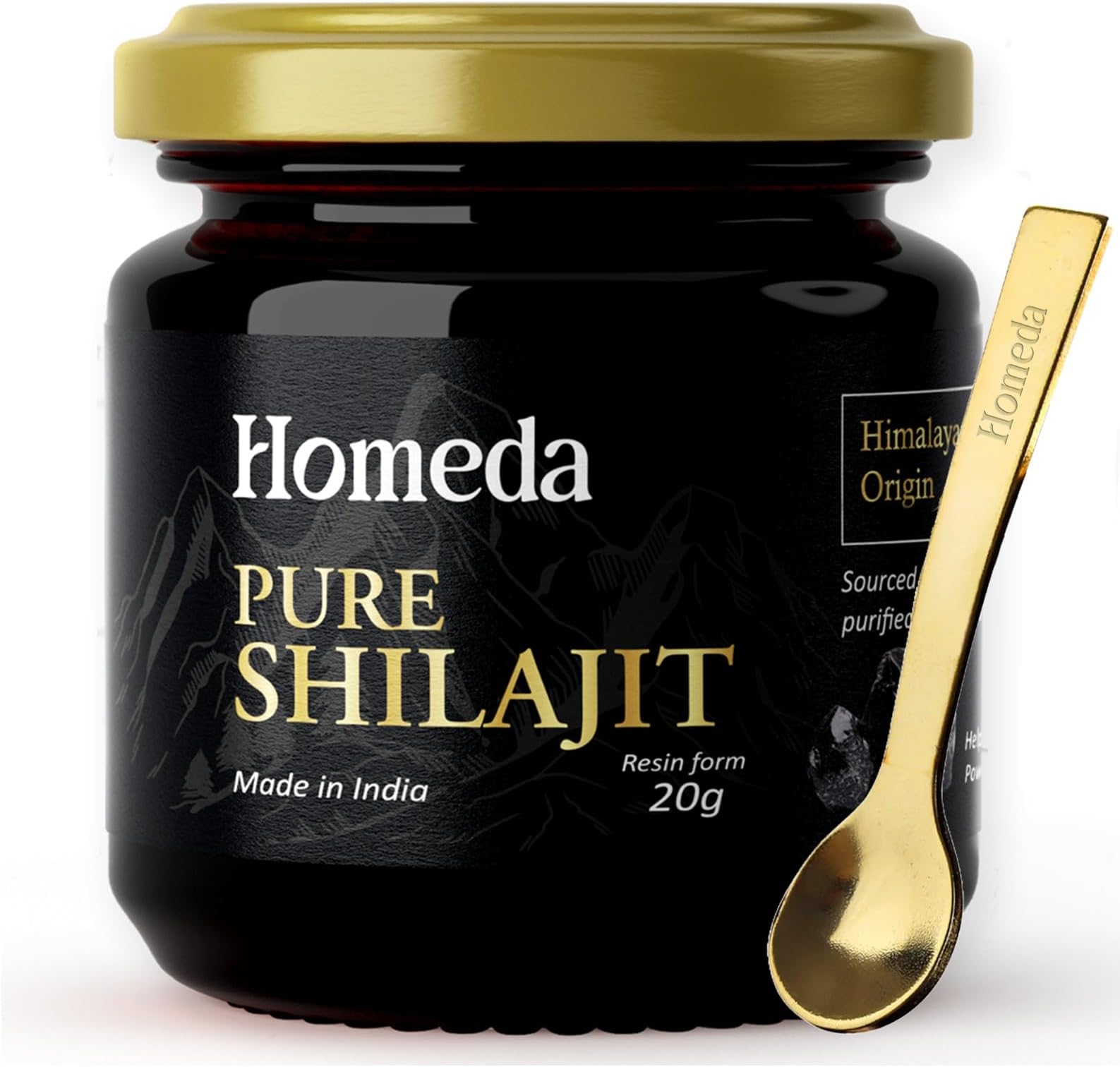 Pure Himalayan Shilajit Original/Shilajeet Original, Ayurvedic Shilajit Resin Original for Men and Women, Kashmiri, Natural, Pure | शिलाजीत शुद्ध - 20g - Pack of 1