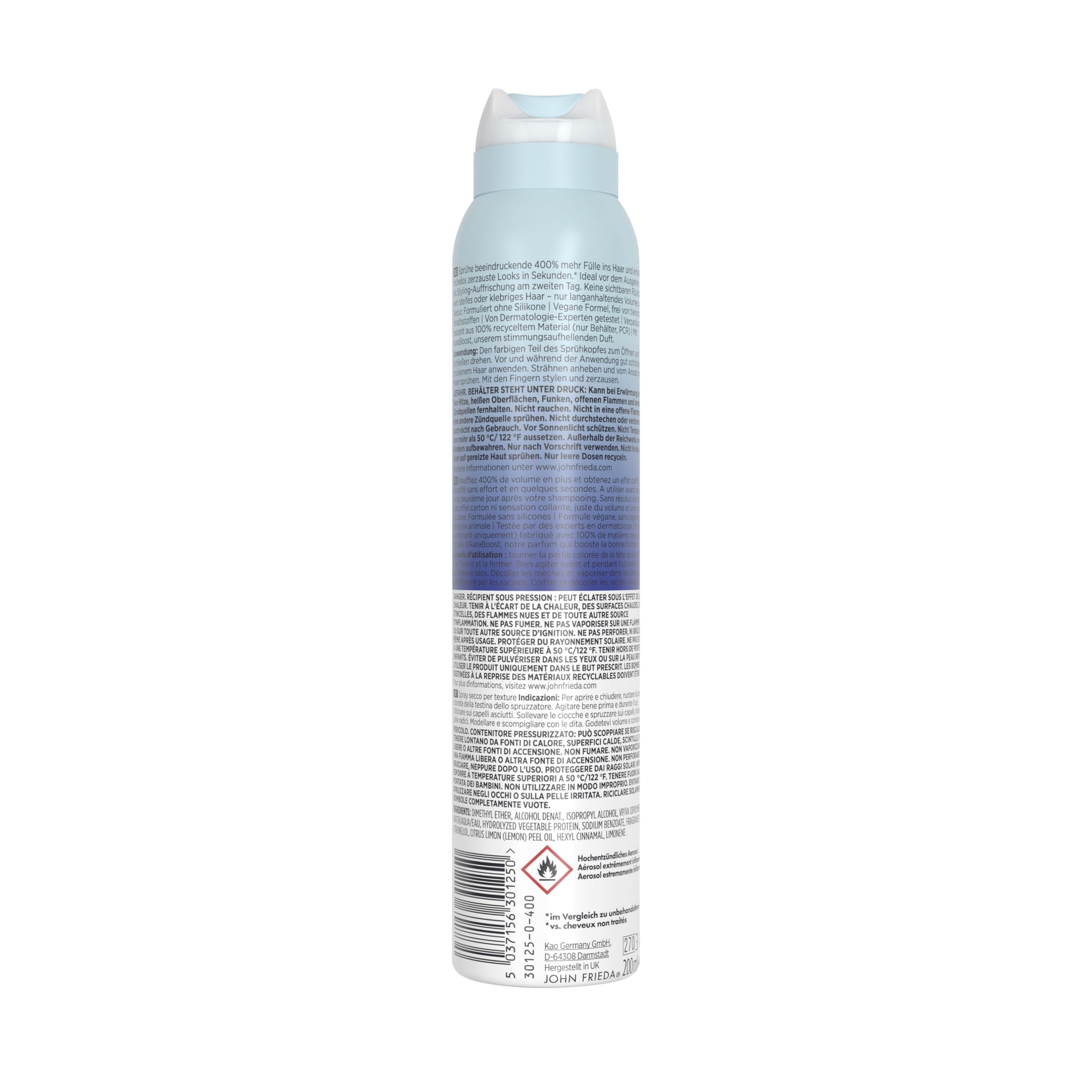 John Frieda Volume Lift Pushed-Up Dry Texture Spray – Inhalt: 200ml - Haartyp: plattes oder feines Haar - 2