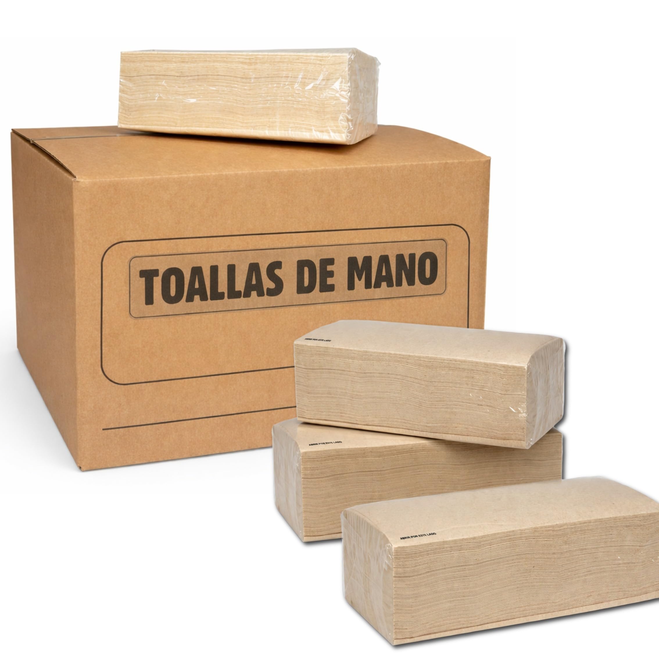 Toallas de Papel ZigZag Naturales 6000 Unidades | Papel Reciclado Alta Absorción | Secado Rápido sin Residuos | Toallas de Mano para Baño, Oficina y Negocio