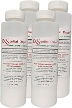 Essential Depot 4 lbs Food Grade Sodium Hydroxide Lye Evenly-Sized Micro Pels (Beads or Particles) - 4 x 1 lb Bottles - Drain Cleaner - HDPE Container with Resealable Child Resistant Cap and Handle