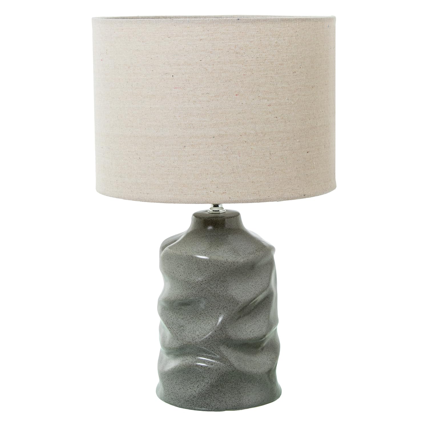 Lampe à poser en céramique grise E14 40W 25x40cm pour table
