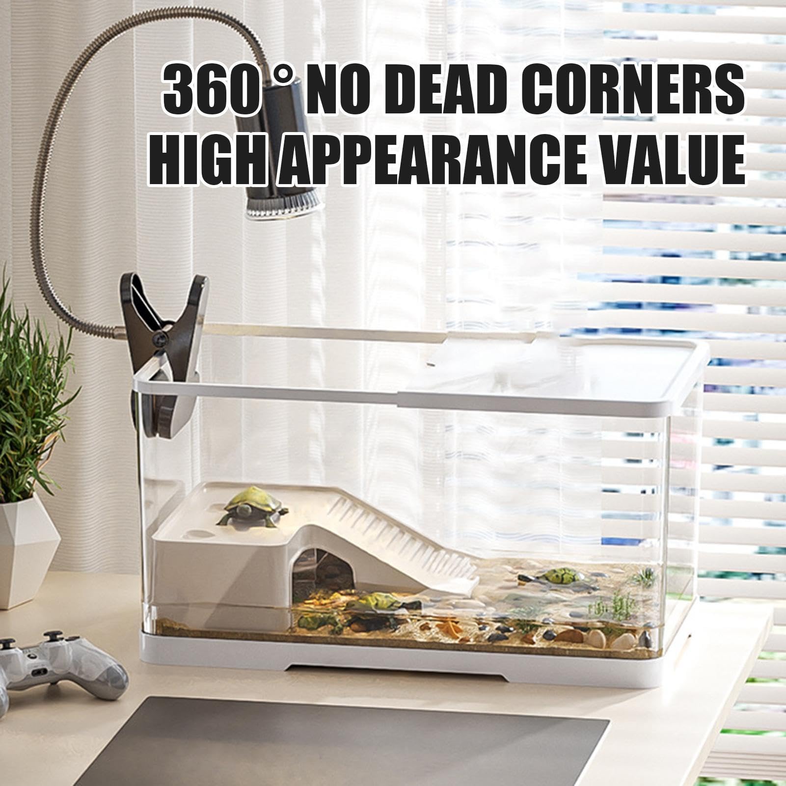 Piattaforma Per Tartarughe Con Ventose - Tappeto Erboso, Per Acquari 60-100cm - Foto 13