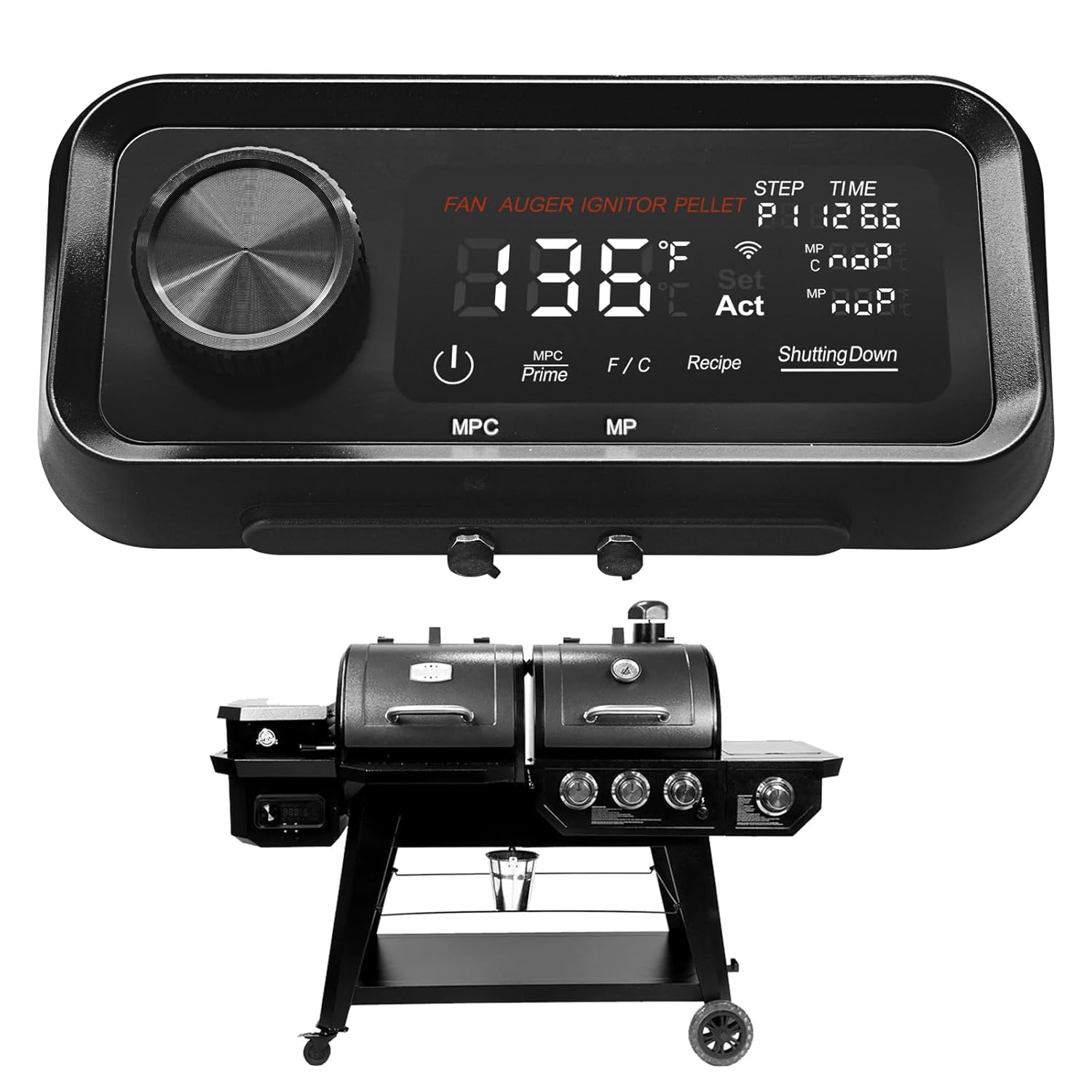 Upgrade WiFi Digital PID Control Board Compatible with Pit Boss Pro Series 1100 Wood Pellet & Gas Combo Grill, PID Controller for Pit Boss PB1100PSC2 Part NO.80159