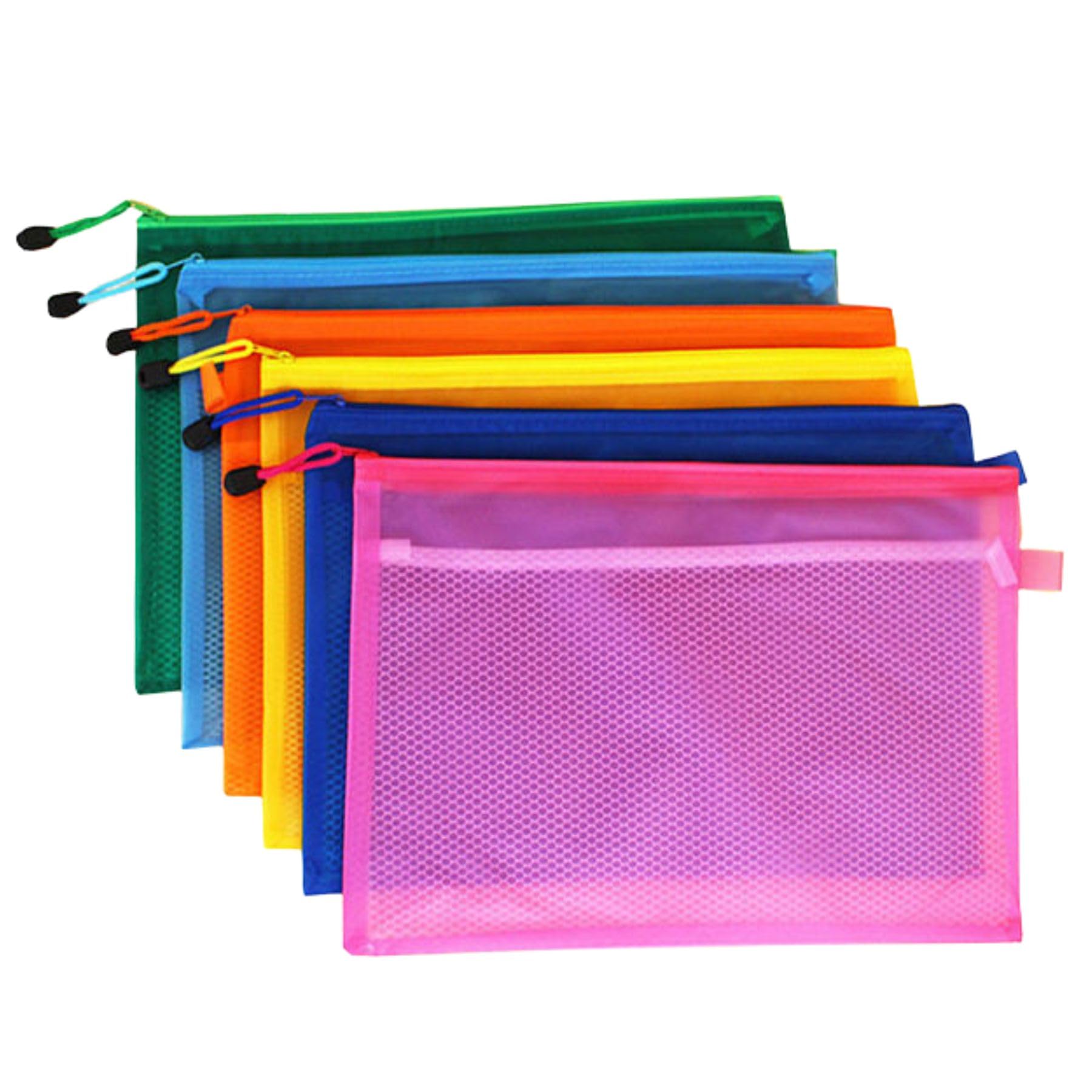 6 Pcs Zipper File Bag – Water-Resistant A4 Document Organizer Pouch in 6 Colors for Office, School, Travel, Receipts, Stationery & Cosmetics (34x24cm)-image-12
