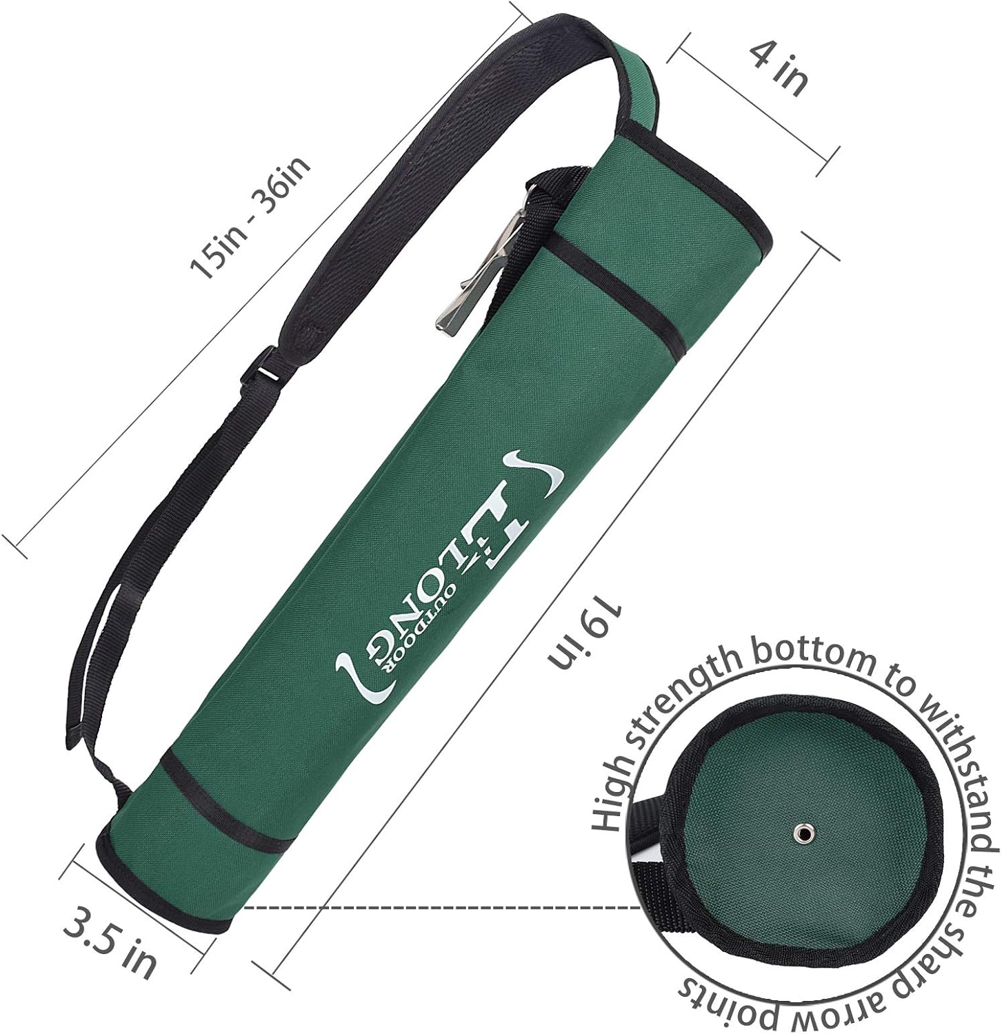 Huanggui Archery Arrow Quiver Hip - 19in Large Capacity Arrow Backpack Bag Holder, Compound Recurve Bow Practice, Beginner Professional Practice Quiver Suitable for Kids Youth and Women (Army Green) : Sports & Outdoors