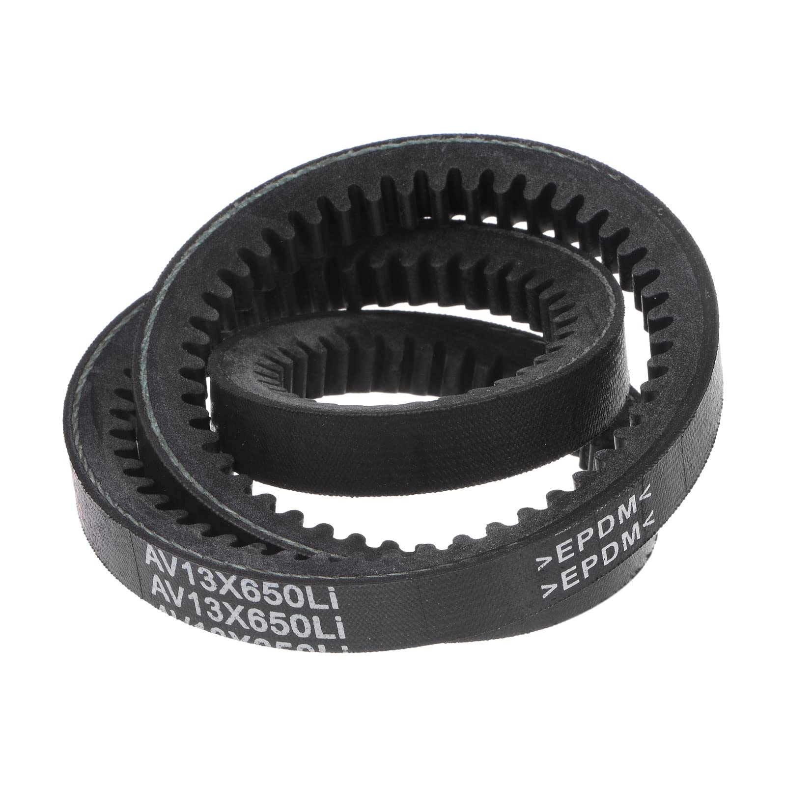 sourcing map Courroies trapézoïdales dentées 13 x 650 mm - Courroie à bord brut - Circonférence intérieure : 650 mm - Largeur : 13 mm - Épaisseur : 8 mm - EPDM - Pour transmission de puissance