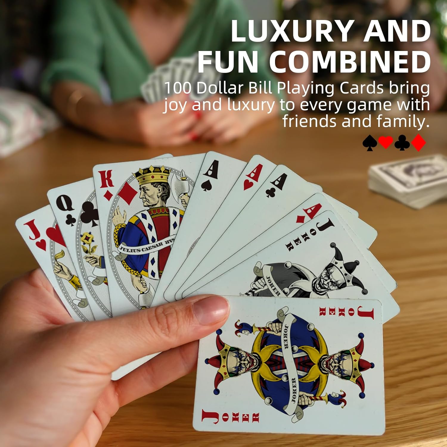 Playing Card, Unique Dollar Design for Poker Card, Card Deck, Playing Cards Standard Index, 1 Deck