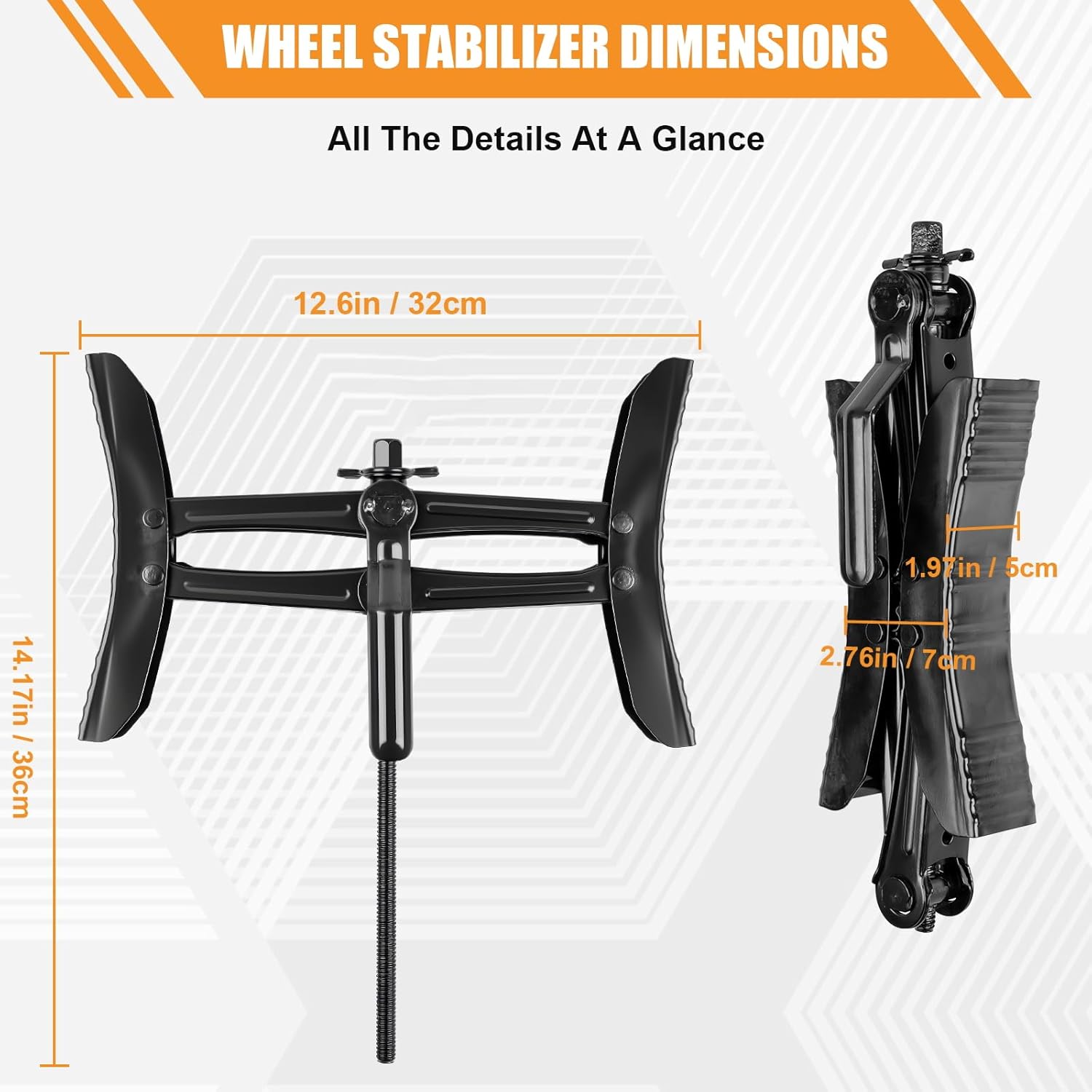 Camper Wheel Chock Stabilizer 2 Sets, Heavy Duty X-Shaped RV Stabilizer with Anti Rust Coating, Adjustable Wheel Chocks for Travel Trailer Truck Fifth Wheel, Fit 3.5" to 12"