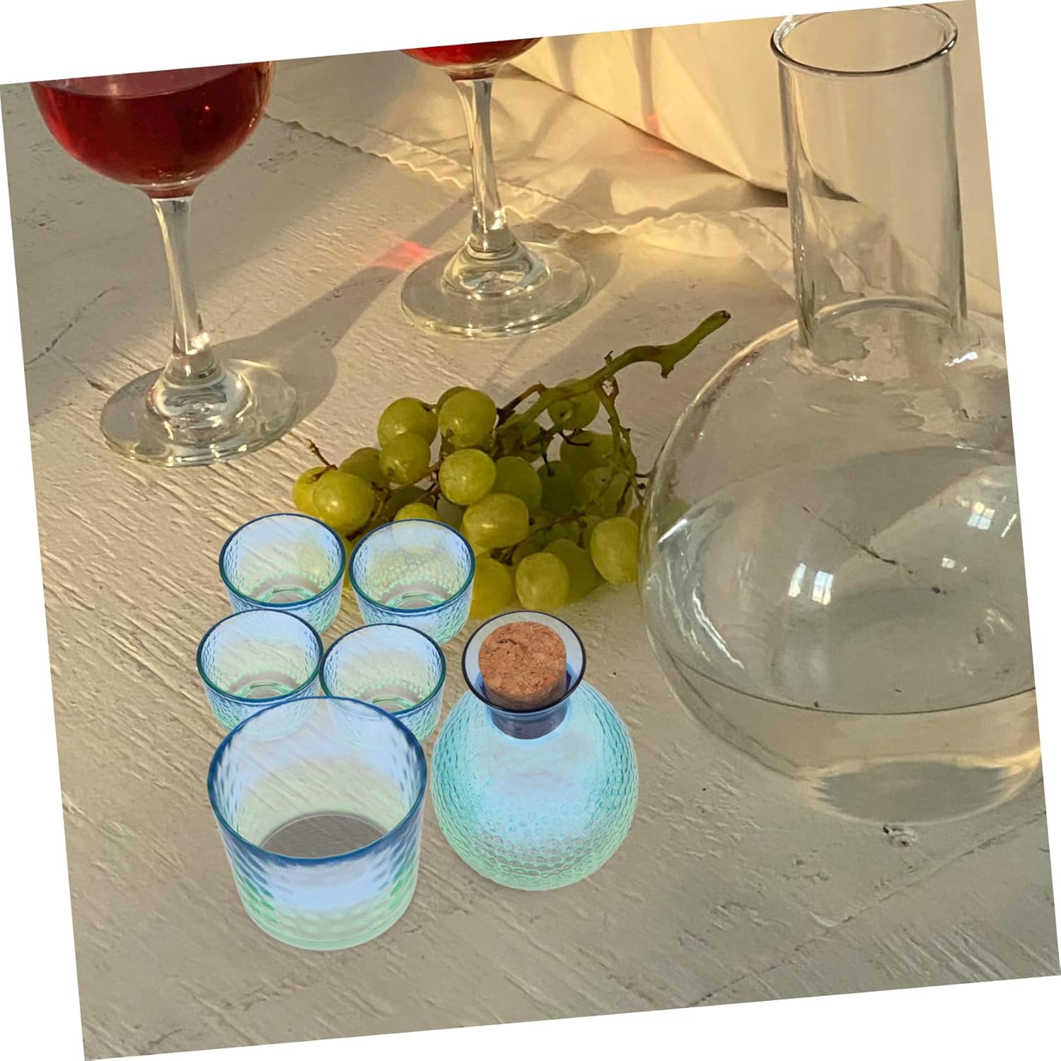 1set Traditional Japanese Sake Set with Glass Cups Elegant Sake Bottle and Cup Set for Tea Parties Weddings and Home Use Versatile Present for Lovers