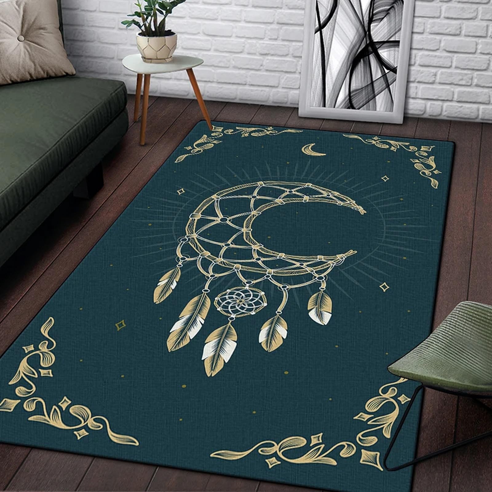 Tapis de salon antidérapant et mystérieux de 120 x 160 cm idéal pour une chambre d'ado moderne