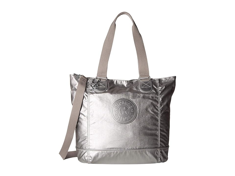 

Kipling Shopper Tote (Platinum) Shoulder Handbags, Silver
