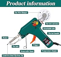 Vista 6 de Kit de pistola de soldadura Larlarsa - Kit de soldador con temperatura ajustable 180-520°C, botón de ENCENDIDO/APAGADO, pistola de soldadura LED