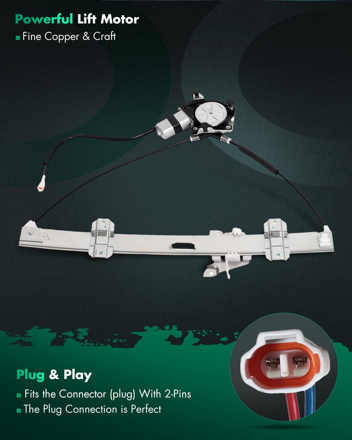 SCITOO 741-974 741-975 Front Left Front Right Power Window Regulator with Motor Compatible for Suzuki Grand Vitara 1999-2005 for Suzuki XL-7 2002-2006