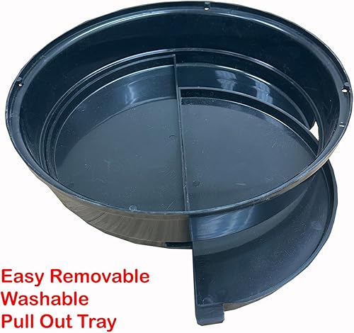 Miniatura 6 de Jaula redonda para pájaros de cacatúa, pinzón, pajarero canario, periquito (16 pulgadas de profundidad x 29 pulgadas de alto, negro)