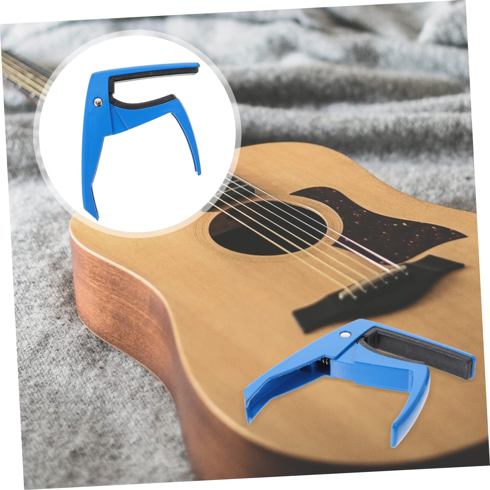 Toyvian Flexible Guitar Capo Ukulele Sandhi Clip Metal Guitar Tuner Clip for Present