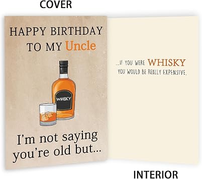 Funny Uncle Birthday Card, Gift from Niece Nephew