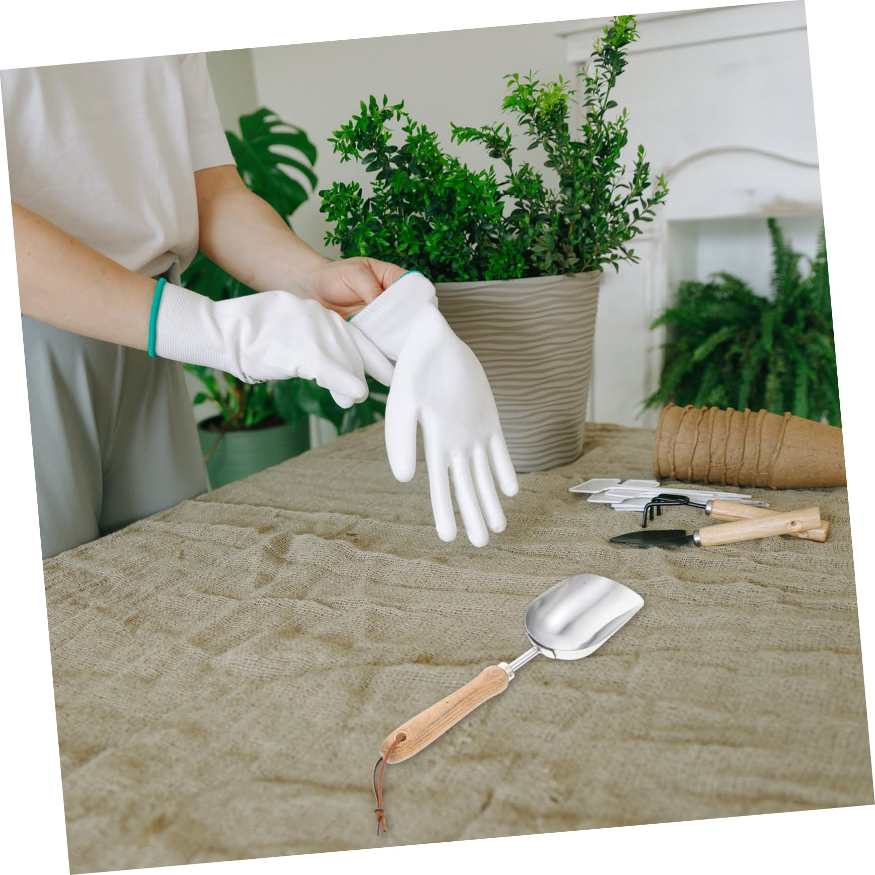 TOYANDONA 2 Stück Gartenerde Schaufel Landschaftsbau Spatenschaufeln zum Graben Garten Handschaufel Mini Werkzeug Unkrautkelle für den Garten Gartenzubehör Rostfreier Stahl
