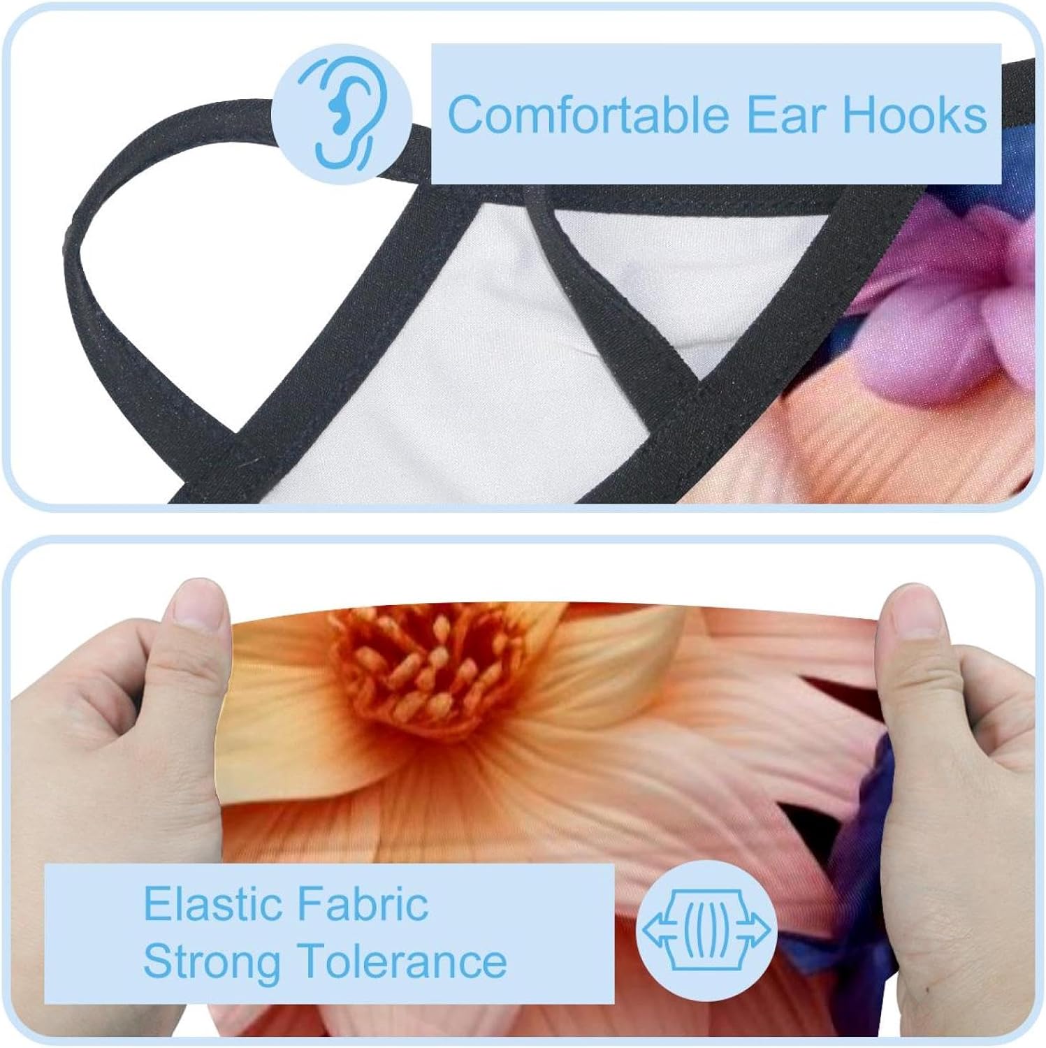 4 Pieces Flower Petal UV Protector Scarf, Summer Cooling Neck Gaiter for Men/Women