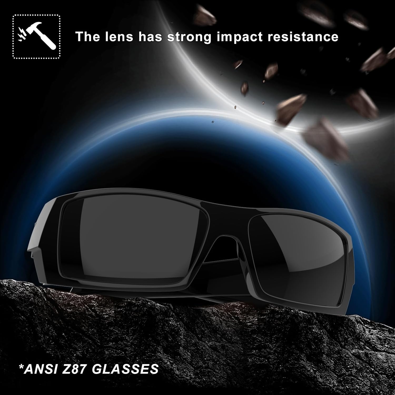 WISTON Z87 Sunglasses Wrap Around Sunglasses for Men Rectangular Safety Glasses UV400 for Sport Working 8231 - Image 3