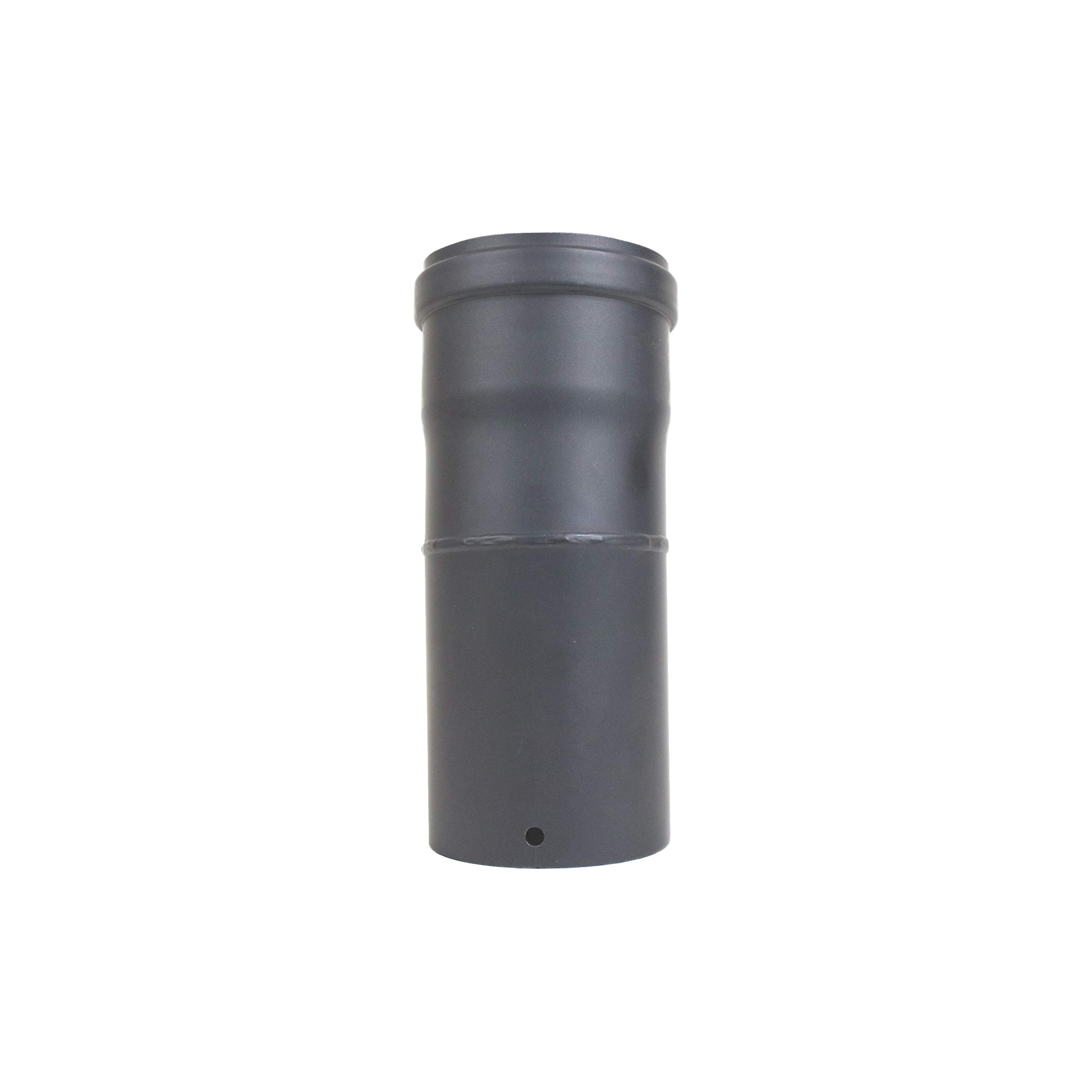 Tubo a gomito per canna fumaria a pellet, diametro 80 mm, grigio nero (arco 15°, grigio)