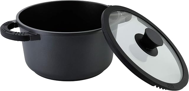 axentia 133147 Blackline garnek z odlewu aluminiowego, żeliwo, Ø ok. 20 cm