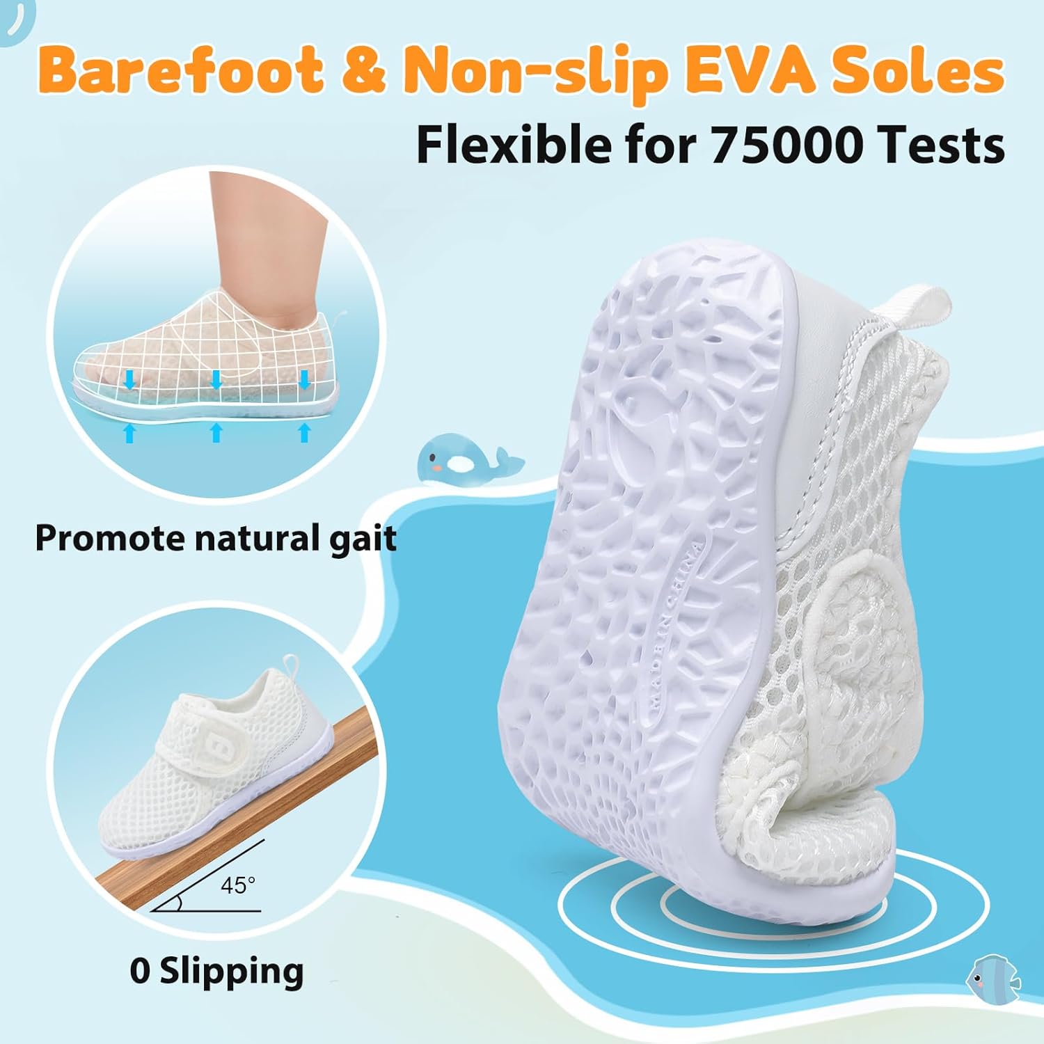 JOINFREE Baby Water Shoes Toddler Boys Girls Sandals Baby Lightweight Beach Swim Pool Shoes Kids Barefoot Quick-Dry Auqa Socks Infant First Walking Shoes - Image 6