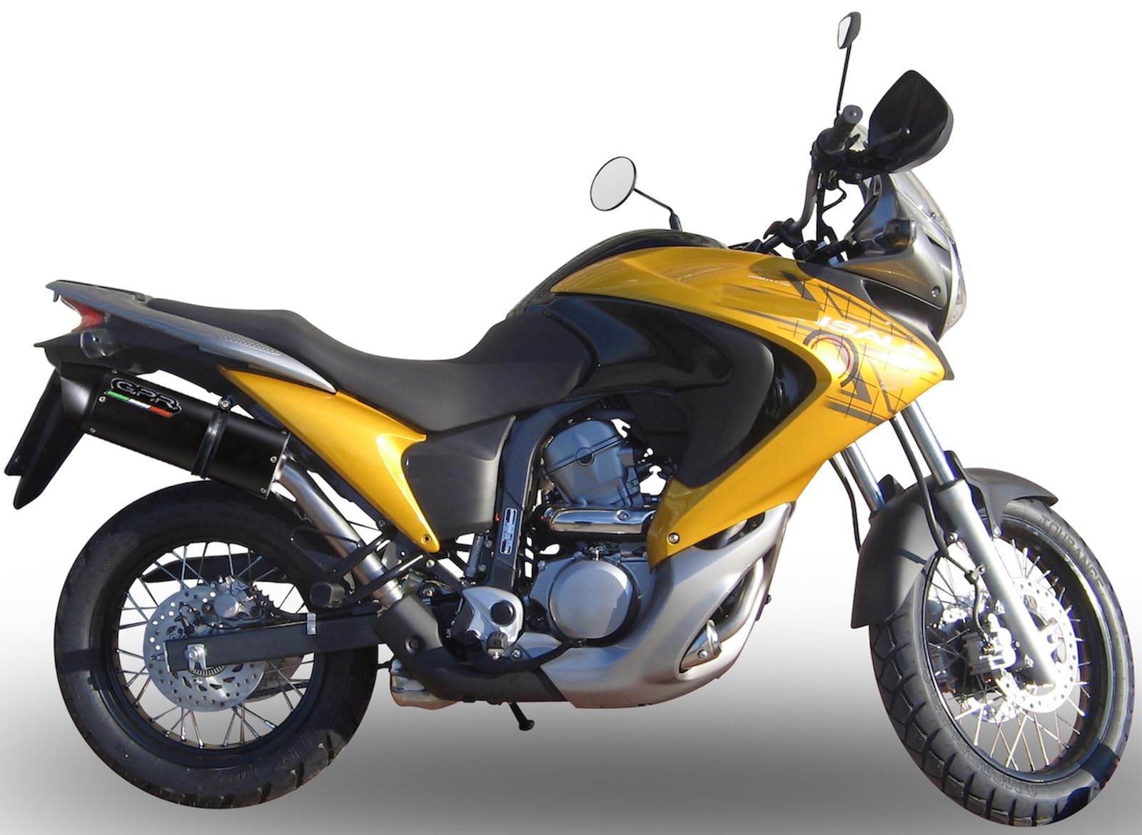 scarico gpr omologato alluminio nero furore, db-killer incluso, h.158.fune compatibile con honda transalp xl 700 v 2007 2008 2009 2010 2011 2012 2013 2014 mototopgun