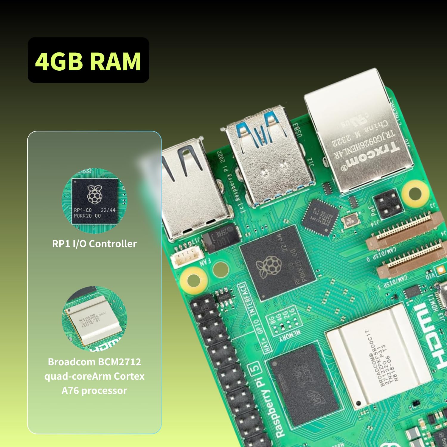 Amazon.co.jp: iRasptek Raspberry Pi 5 4GB RAM用ベーシック