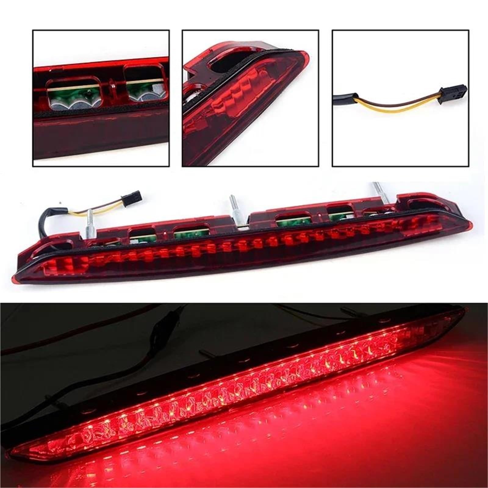 Terza luce del freno, 1 pezzo, luce di stop per auto, LED, terza coda, lampada di segnale di arresto posteriore, per BMW Z4 E85 2003 2004 2005 2006 2007 2008 63256930246 Posteriore (rosso)