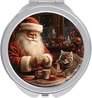 Espejo de maquillaje de Navidad con árbol de ...