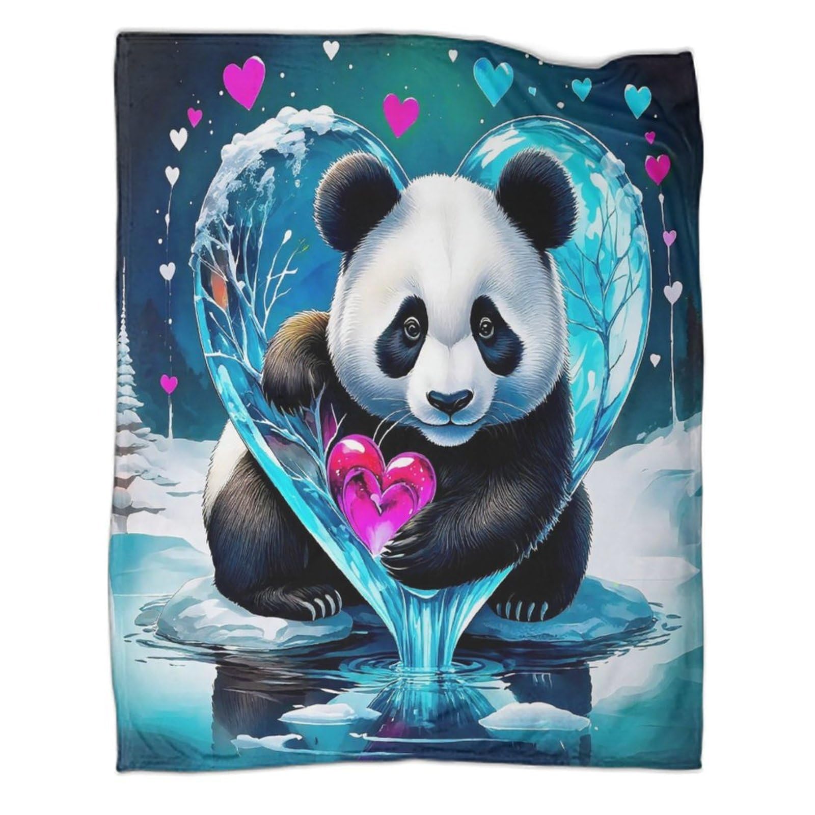 Couverture Panda géant en flanelle 3D pour lit enfant lit 200x230cm