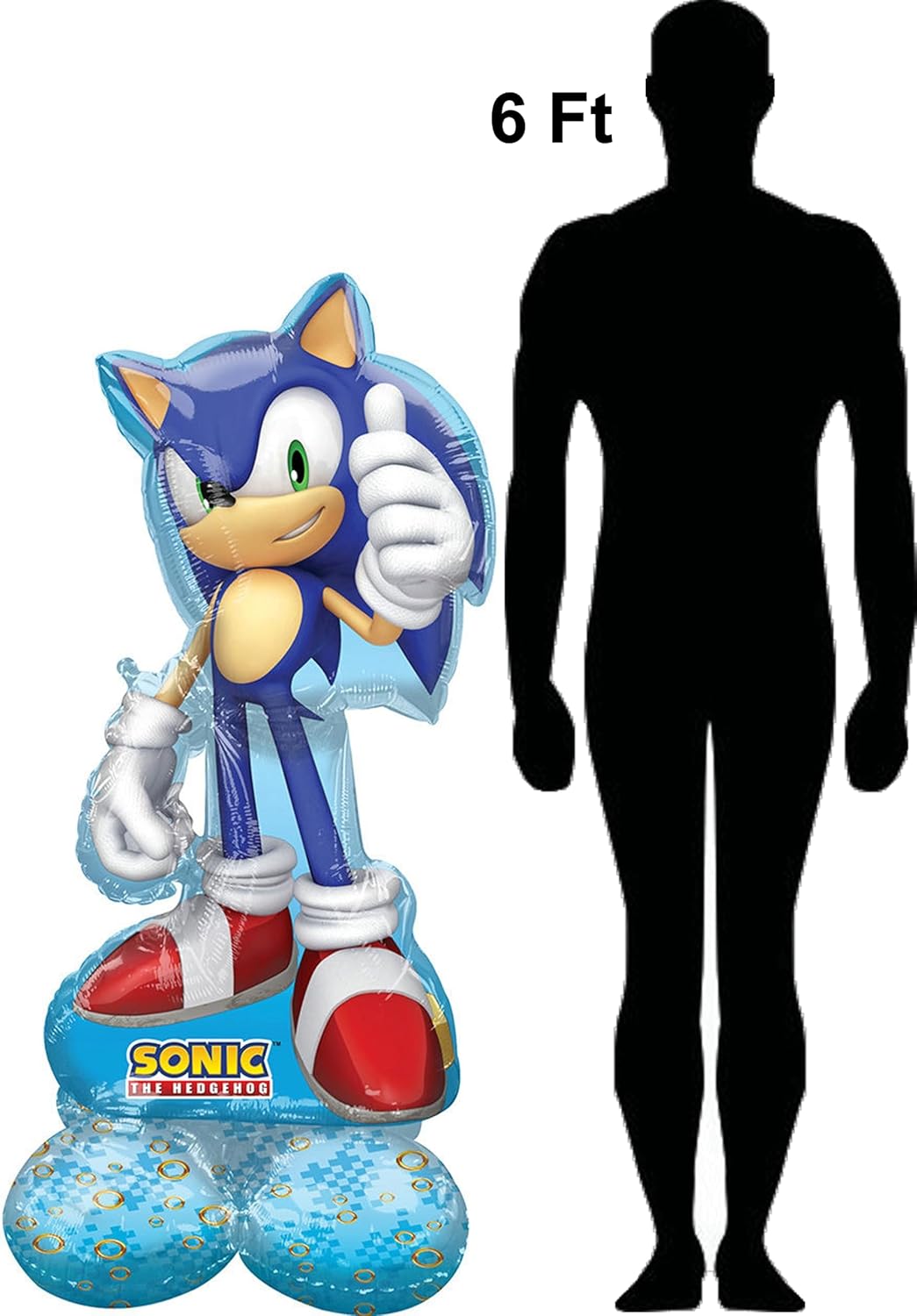 Anagram Sonic Airloonz Birthday Party Supplies Video Gamers Hedgehog Foil Balloon Bouquet Decorations