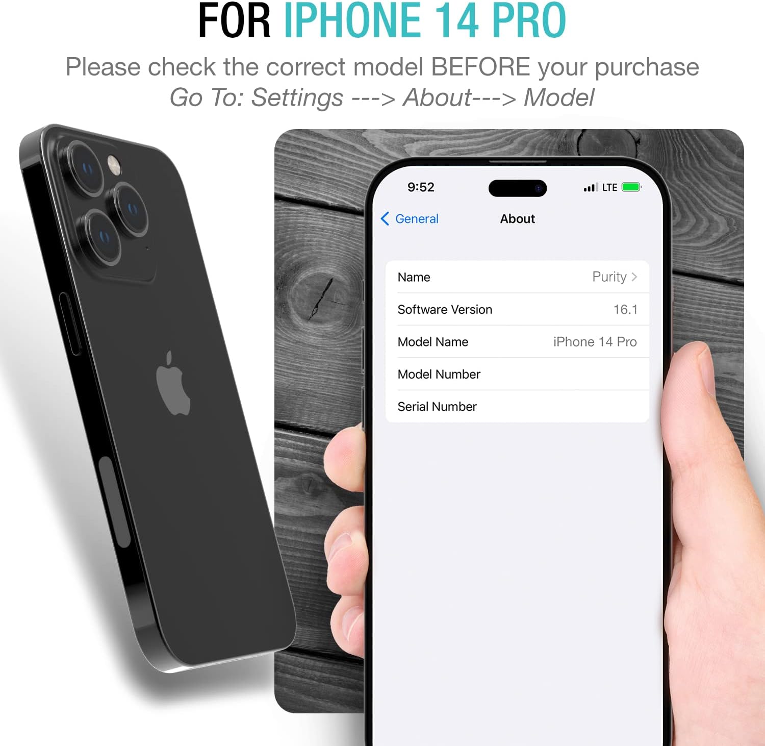 Purity (3+2 Pack Designed for iPhone 14 Pro 2022, 3 Pack Screen Protector + 2 Pack Camera Lens Protector [Tempered Glass], Slim Case Compatible Premium HD 9H 6.1 Inch Film Protection