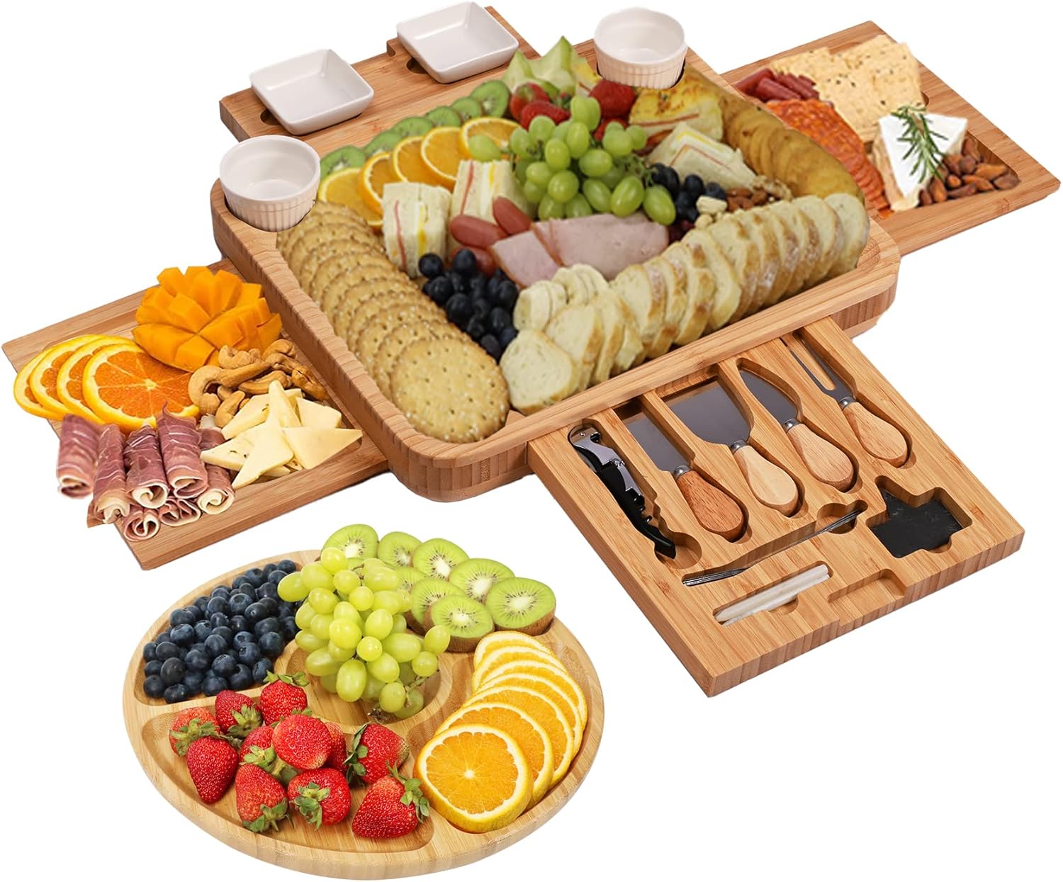 Yearvot Charcuterie Board Set Cheese Board Gift Set Cheese Plate Set