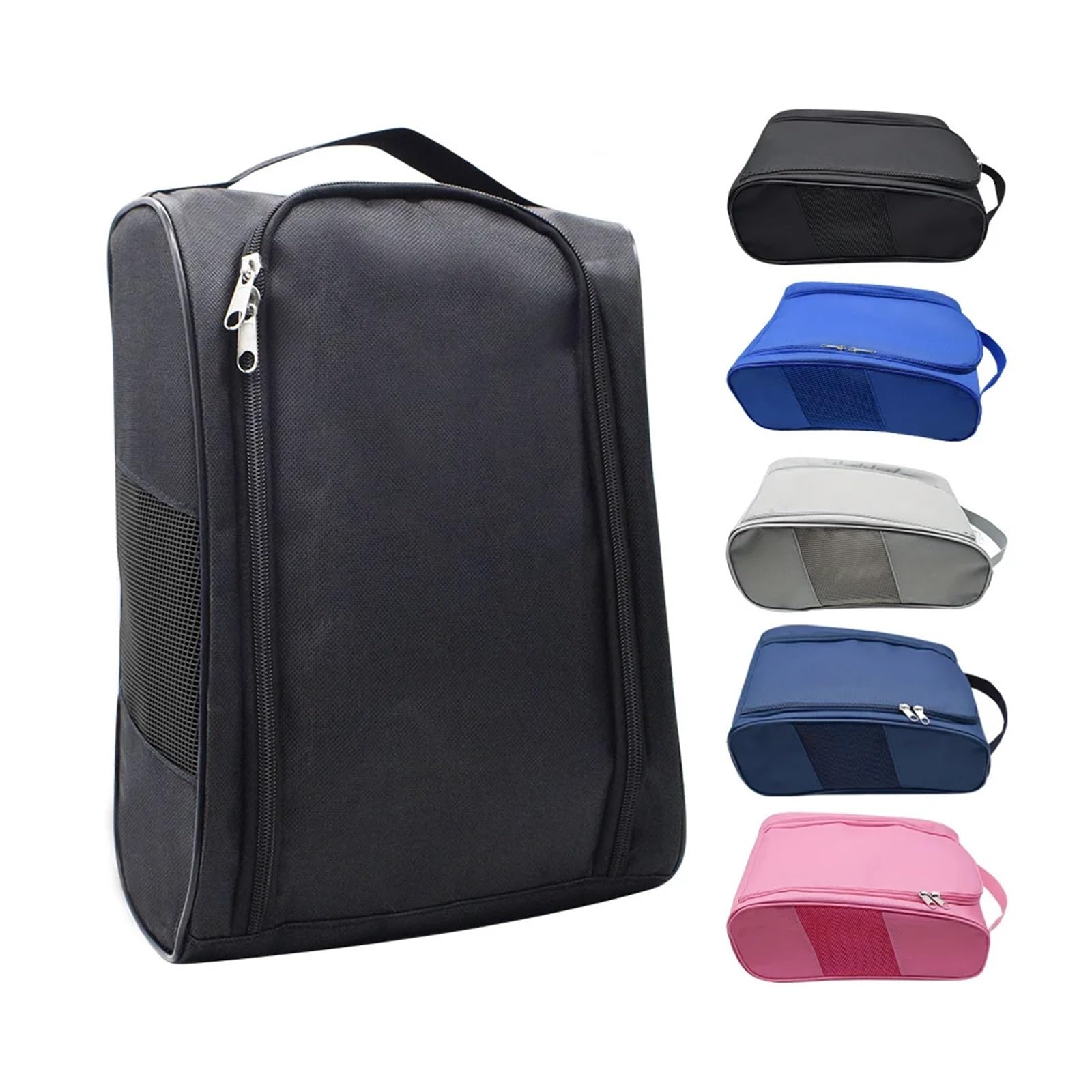 4 Stück tragbare Golf-Schuhtasche, Oxford-Tuch, atmungsaktiv, leicht, staubdicht