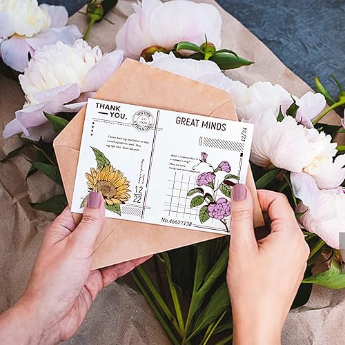 Miniatura 5 de GLOBLELAND Sellos transparentes de silicona con fondo de flores vintage, sellos de silicona retro, sellos de goma transparentes de silicona para