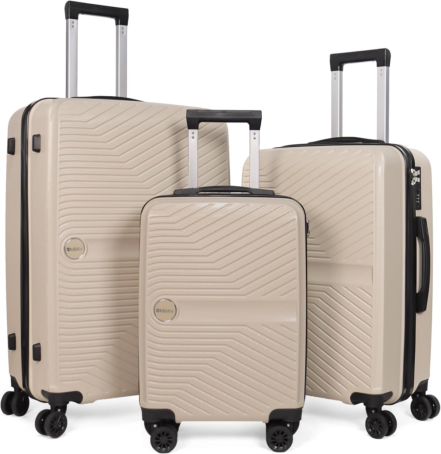 Honest review of Luggage Set 3 Pieces - Suitcase Set - Carry on Luggage with Wheels - Check-in Luggage - PC + ABS Durable Suitcase Rotating Silent Wheels - 20/24/28 - Beige