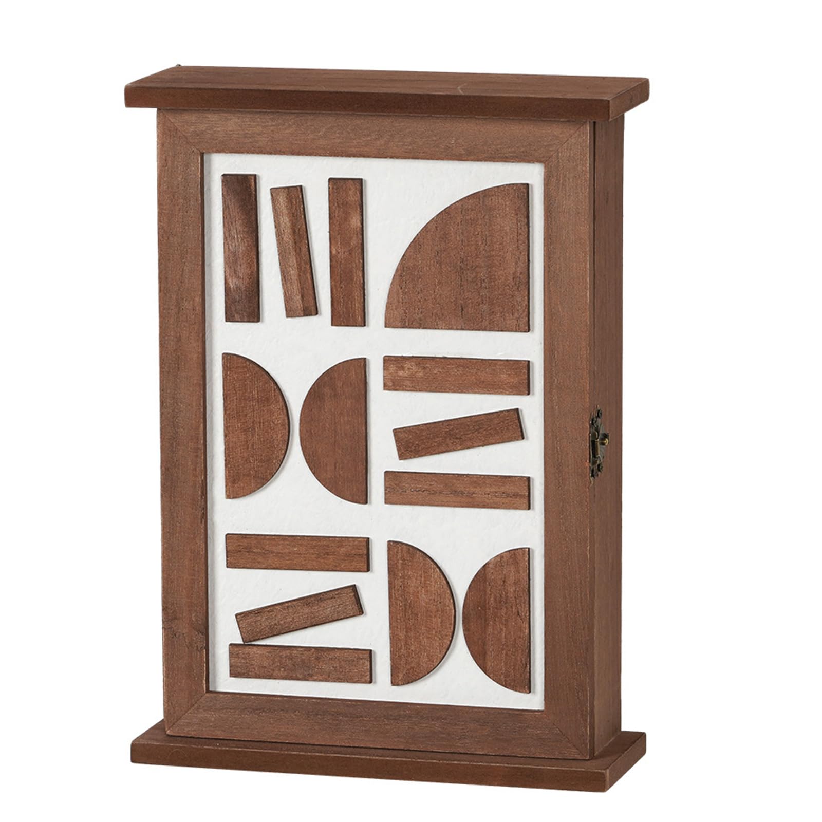 Jazuaiao Wood Organizers Wall Mounted Entryway Storage Box with Concealed Compartment User Friendly Materials Multiple Hook Wall Mounted Wooden Holder