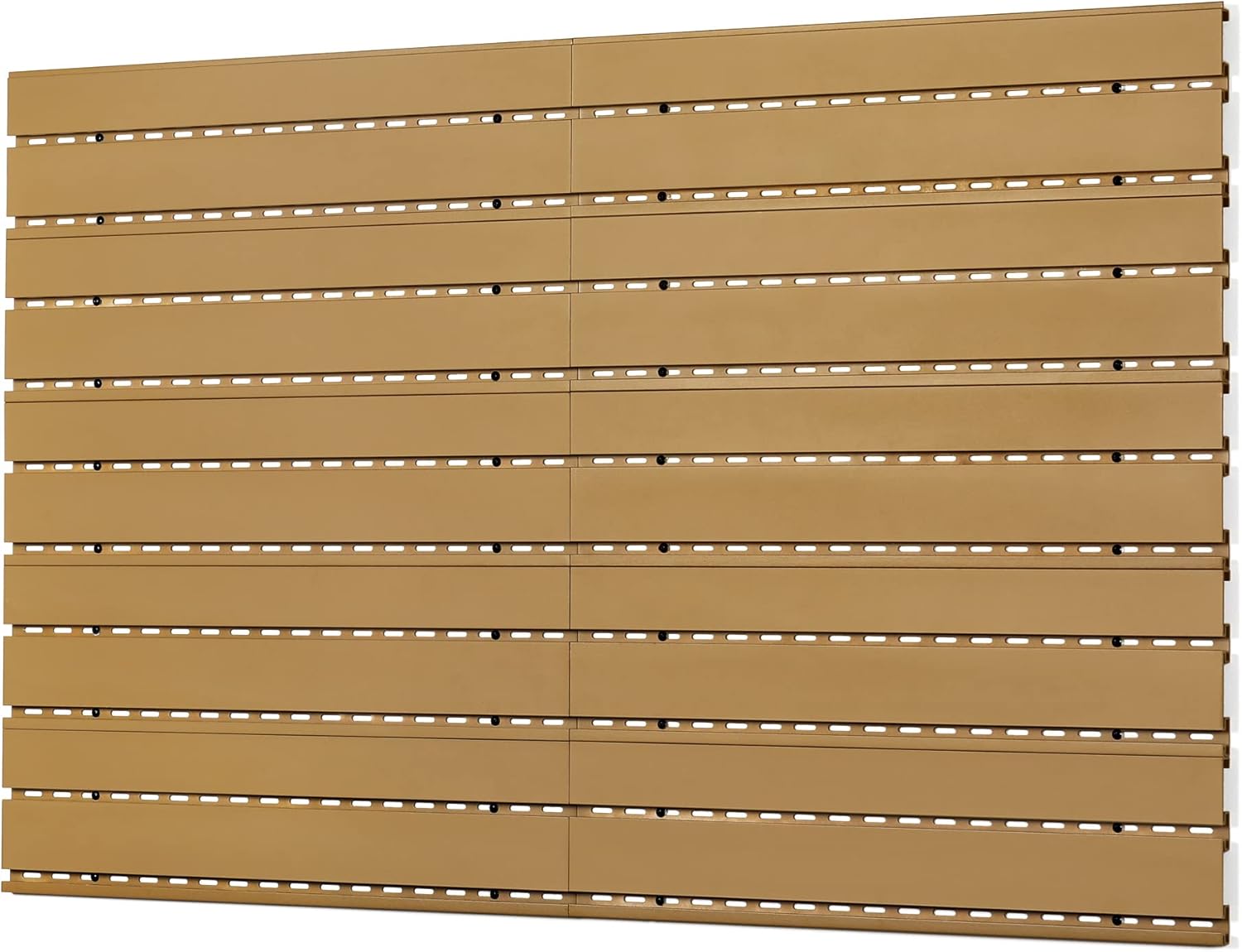 Savior Equipment Wall Rack System 10 Panels Horizontal Steel Wall Mount Firearm Rifle Display Rack, Compound Bow Shotgun Carbine Gun Sword Tactical Vest Gear Hanger Indoor Storage Organizer, Tan