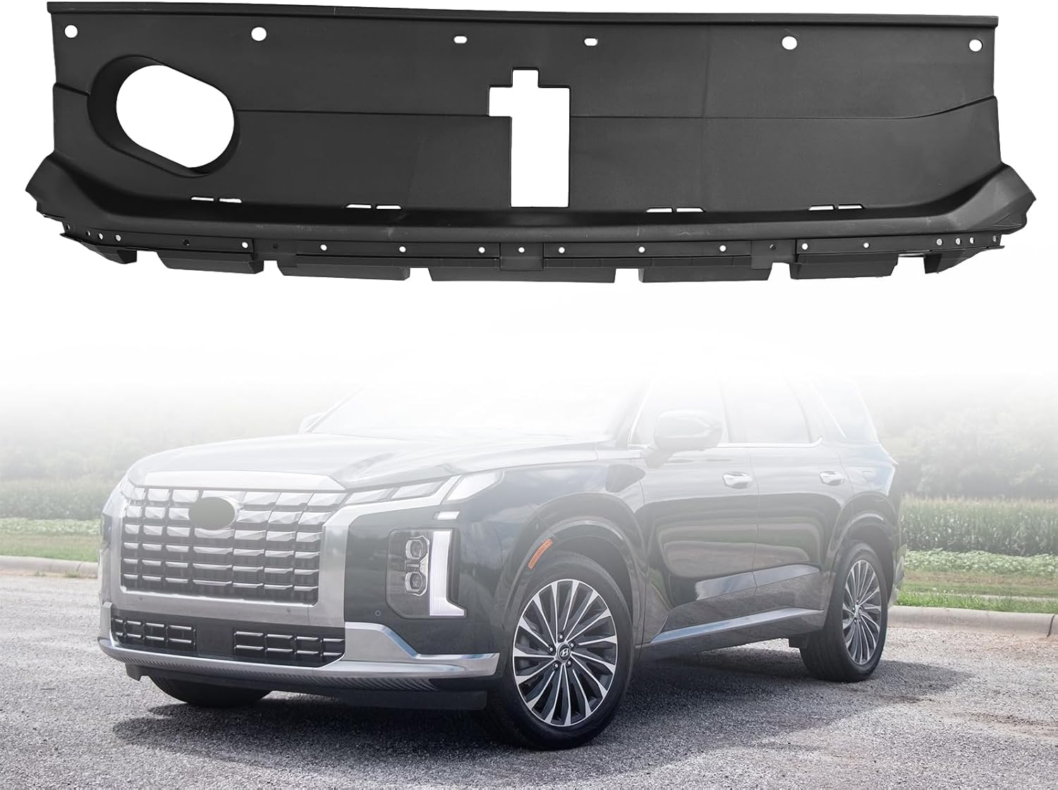 Palisade Cover Radiator Grille Upper - Radiator Support Upper Cover Compatible With Hyundai 2023 2024 2025 Palisade Calligraphy, Limited, SE, SEL, XRT Replacement for 86391-S8CA0