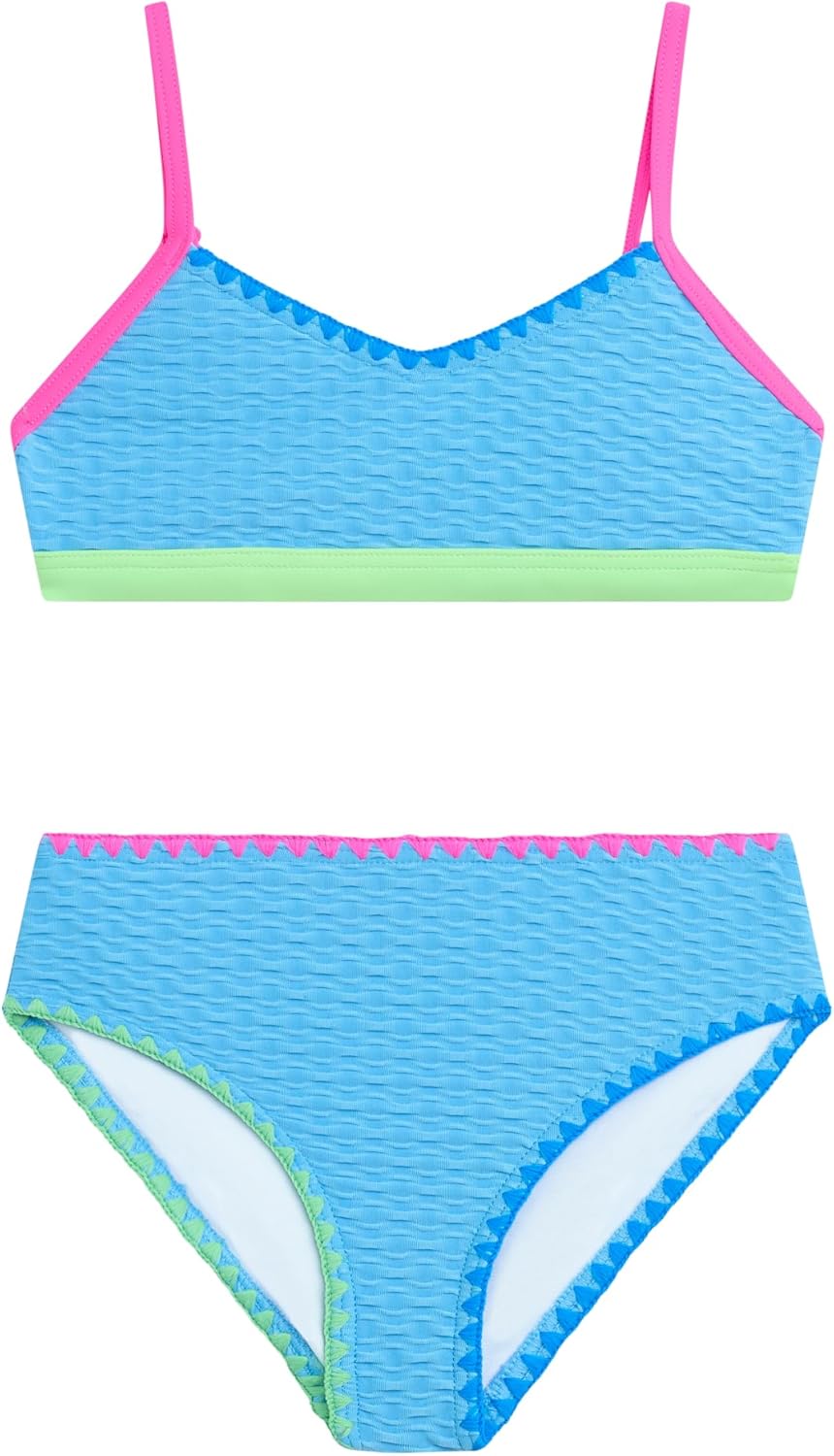 Kanu Surf Girls' Willow V-Neck Bikini Beach Sport 2-Piece Swimsuits