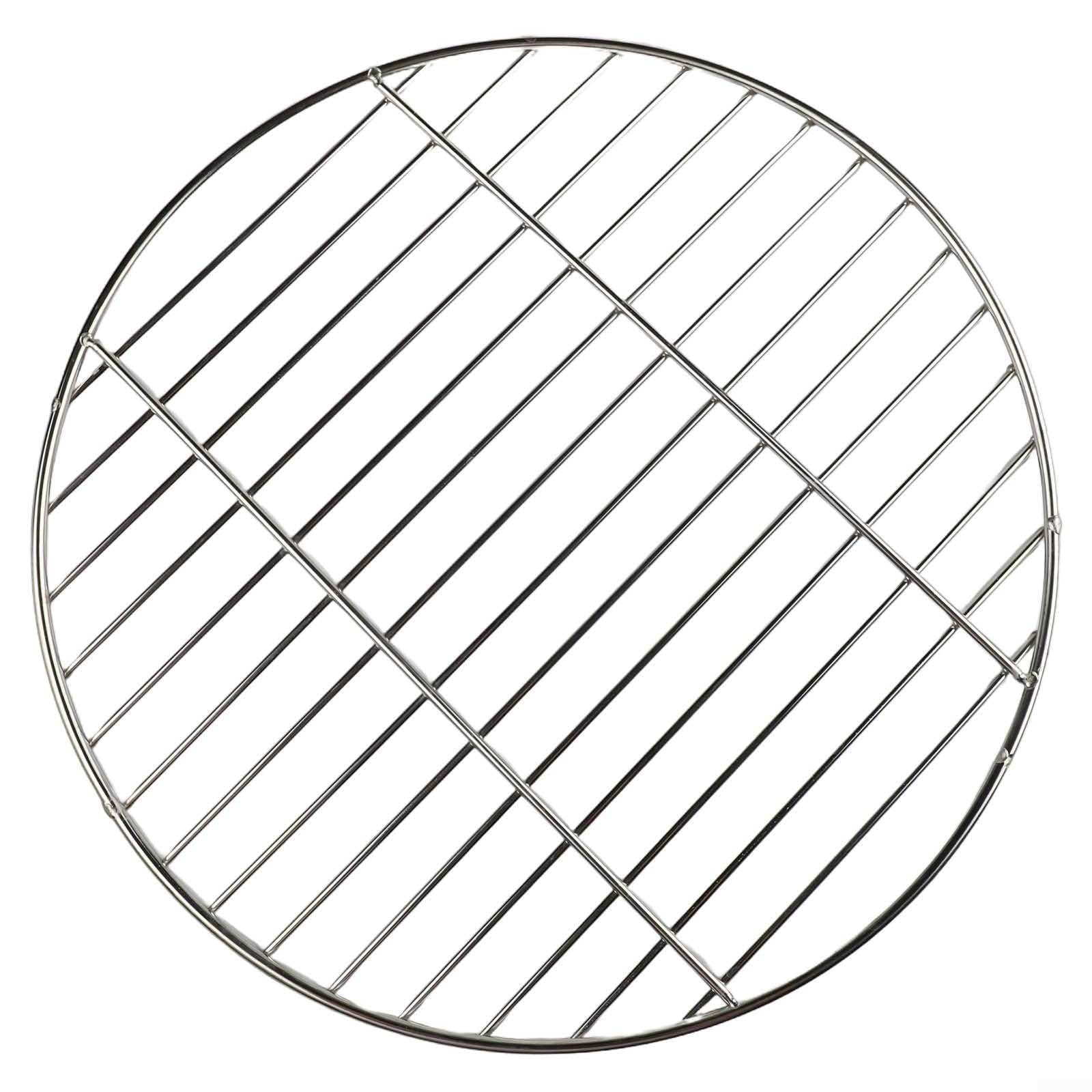 Stainless Steel Round BBQ Grill Net, Heavy Duty Welded Barbecue Grid for Camping Outdoor Picnic Garden Party, Mirror Polished Easy Clean Cooking Rack, 30cm/35cm/40cm(40cm)